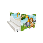 Detská posteľ Top Beds Happy Kitty 140x70 Afrika so zásuvkou